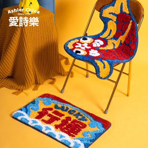 国潮行运地垫卫生间防滑吸水脚垫