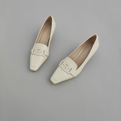 Federica Di Donato 进口混种小羊皮日常通勤4.5cm小细跟单鞋886