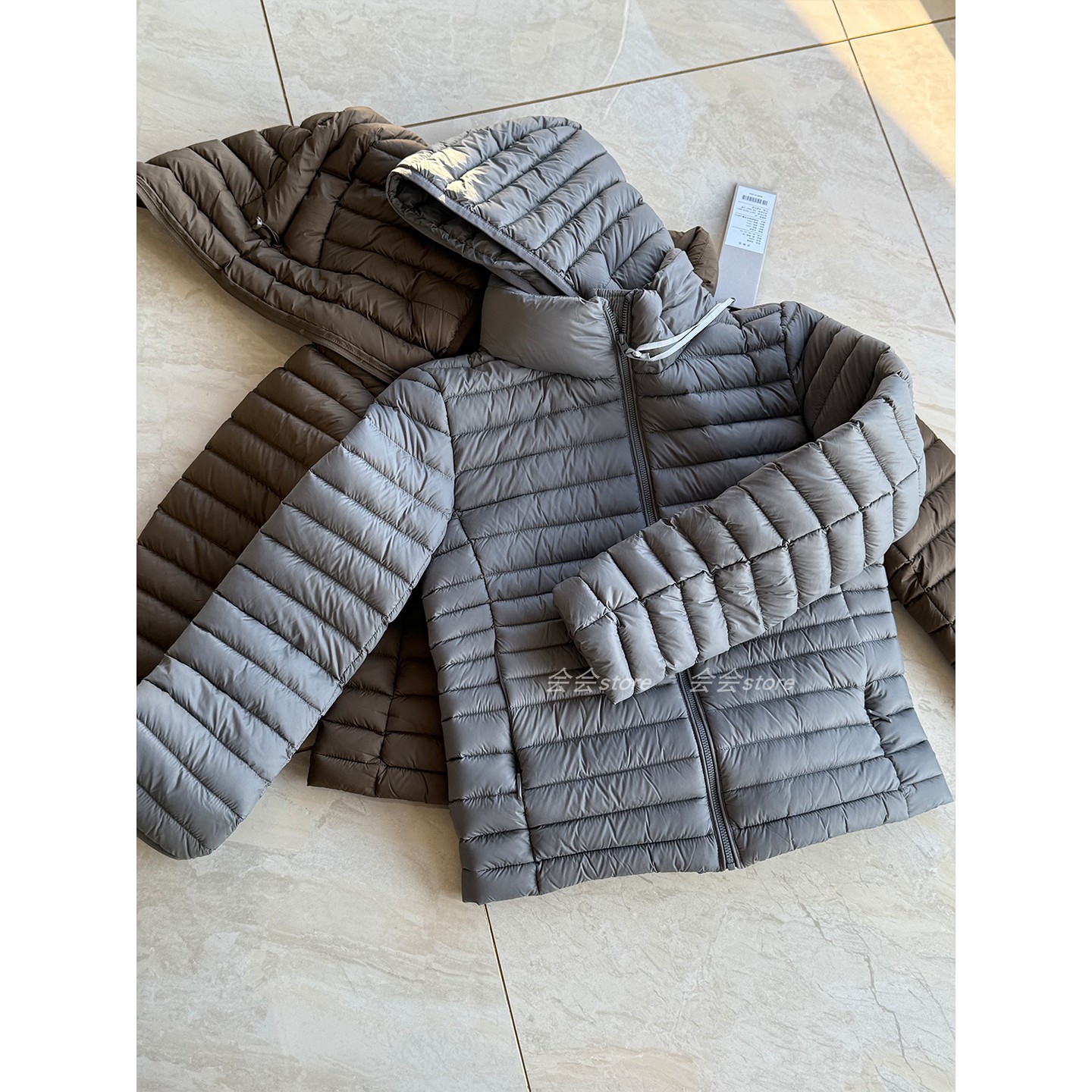 基础百搭 霍尔多巴吉蓬松白鹅绒连帽可拆卸排骨羽绒外套6269