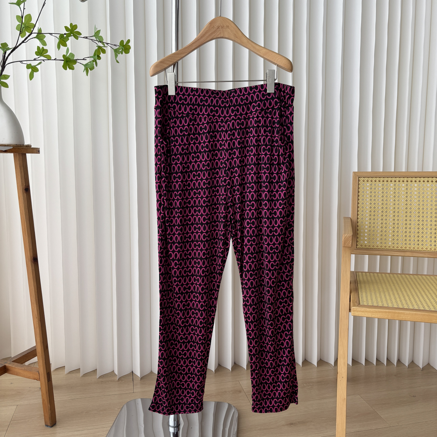 桑蚕丝 真丝素绉缎。夏装时尚优雅 杭州丝绸休闲裤子3C3/85009