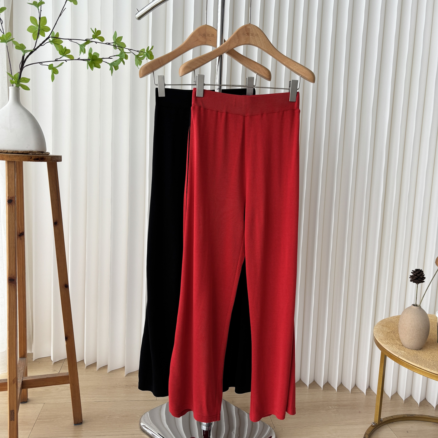 针织真丝 秋季新款舒适透气百搭休闲直筒裤62B3/000919