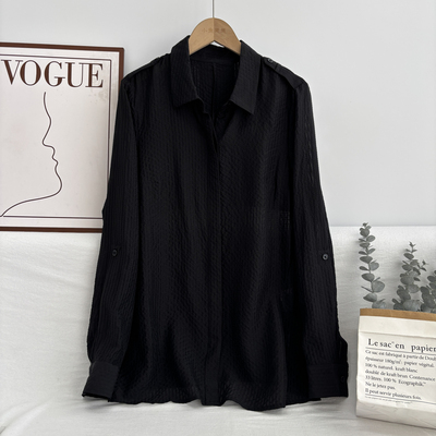 桑蚕丝  早秋新款时尚单排扣可调节袖口真丝薄外套10H3/00056