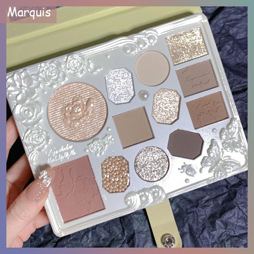 Marquis/蝴蝶眼影盘2026年新款腮红高光一体盘修容彩妆盘大地色