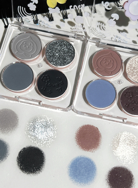 HOLD LIVE萌物星球眼影盘新品水泥黑色烟熏大地色蓝灰哑光平价女