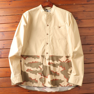 衬衫 立领拼色长袖 外贸原单尾货春夏男士 原柜699品质旅行者系列