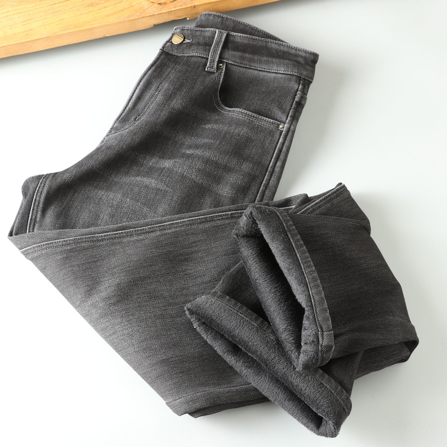 男士直筒牛仔休闲长裤潮