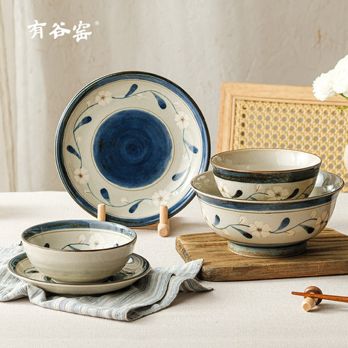 有谷窑进口陶瓷冰裂釉釉下彩餐具