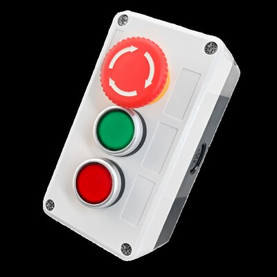 按钮急停开关控制j盒12345孔电梯按钮防水盒塑料启动停止盒箱黄色