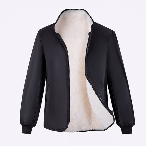 羊皮毛一体棉袄男纯羊毛内胆羊皮袄加厚防水羊毛外套防寒皮上衣