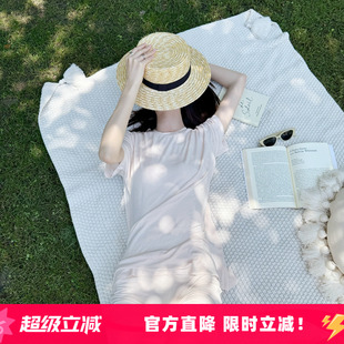 米图柔软云朵家居服女短袖 T恤睡衣套装 含桑蚕丝透气宽松春夏薄款