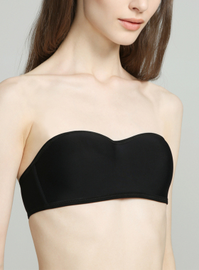 米图隐形文胸无肩带内衣女无钢圈夏薄款聚拢防滑大小抹胸光面无痕