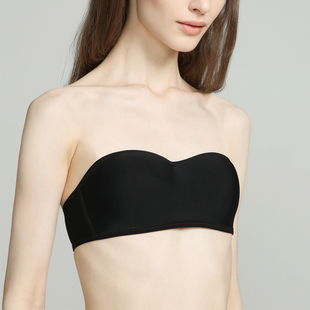 米图隐形文胸无肩带内衣女无钢圈夏薄款 聚拢防滑大小抹胸光面无痕