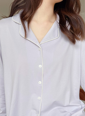 米图SILK神仙好货! 桑蚕丝精梳棉裸感睡衣家居服女两件套装短长袖