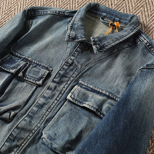 潮牌翻领秋冬休闲工装口袋夹克