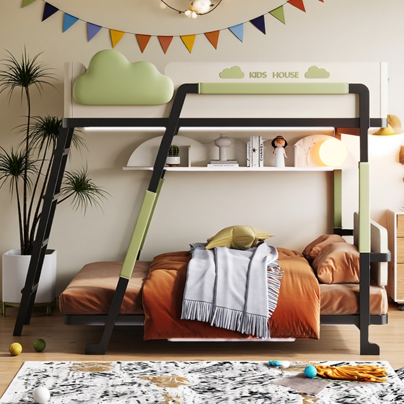 木蕊家具侘寂风实木上下床