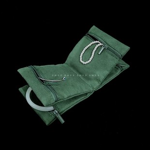 珠宝首饰品便携收纳袋高档可折叠戒指手镯项链吊坠多层旅行拉链包