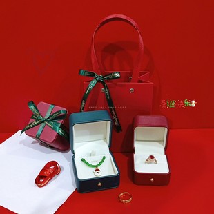 新年春精致感珠宝盒求婚高档复古戒指项链吊坠手镯串首饰礼物包装