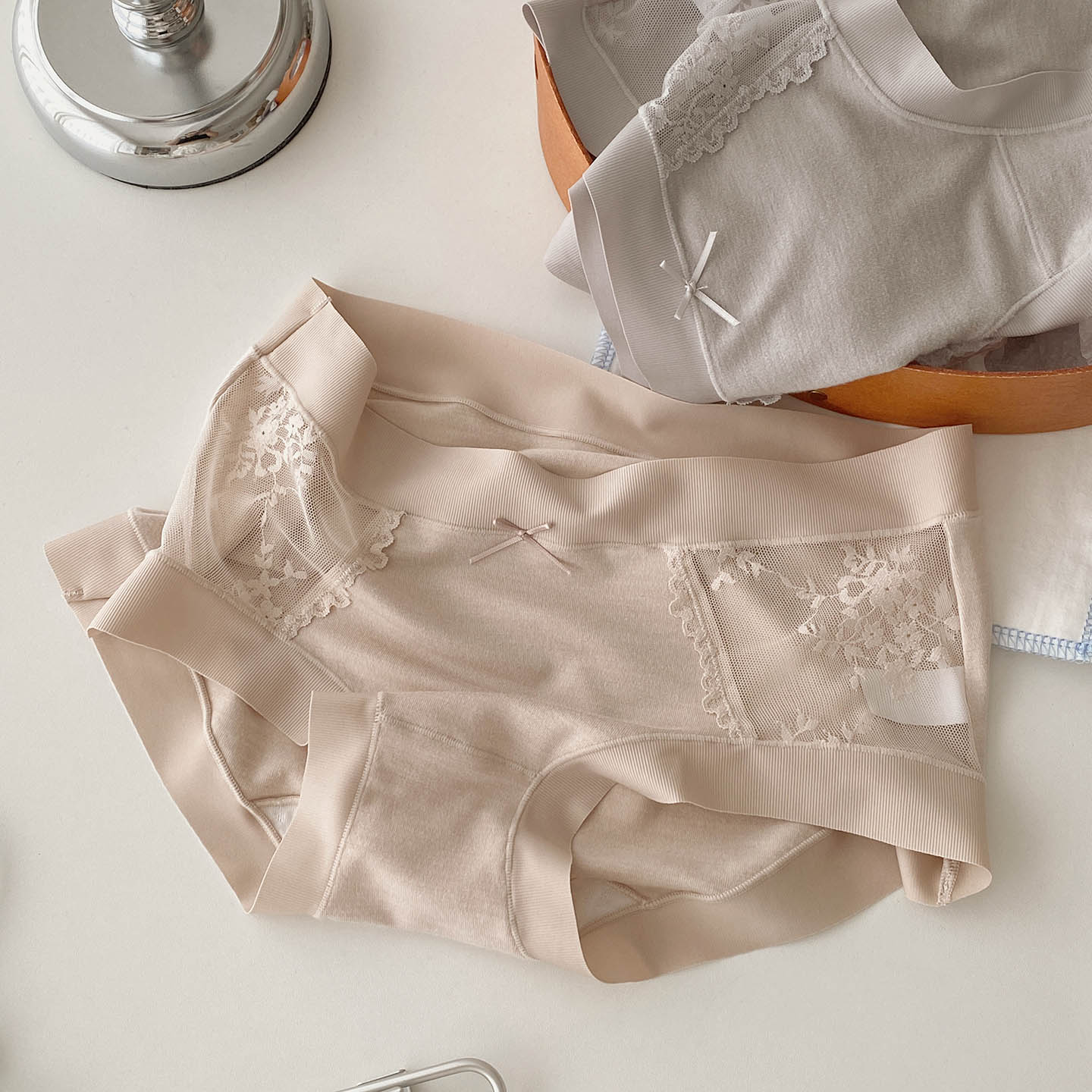 抗菌法式磨毛无痕纯棉裆三角裤