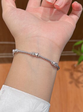 s925纯银貔貅手链女2026新款国风时尚百搭招财光珠手串礼物送女友