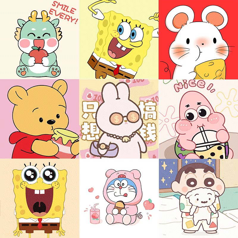 画画填色diy数字油画儿童卡通动漫简单手工绘填色填充涂鸦丙烯画