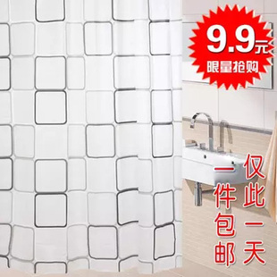 包邮 加厚PEVA环保塑料浴帘防水防霉浴室帘卫生间阳台隔断窗帘门帘