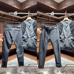 秋季新款户外冲锋裤时尚高品质运动潮流百搭休闲裤男士小脚直筒裤