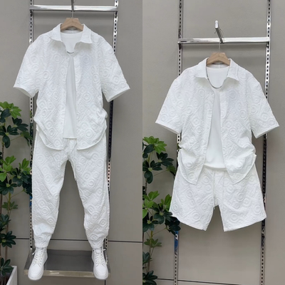 夏季新款小香风浮雕套装潮