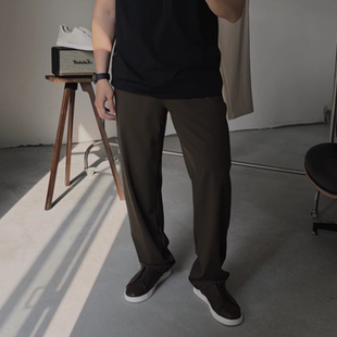 男士 老钱风极简百搭高级直筒裤 经典 意式 剪裁商务舒适休闲长裤 春季
