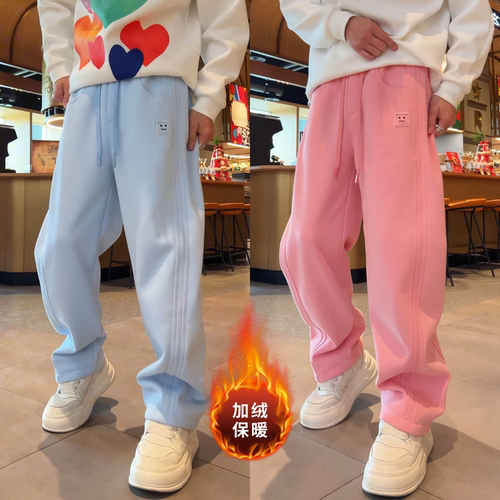 简约休闲百搭男士加绒弯刀卫裤