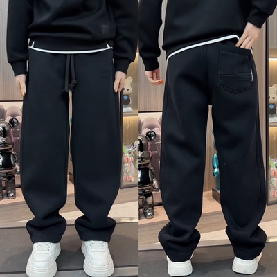 复古水洗男士直筒拖地潮牌休闲裤