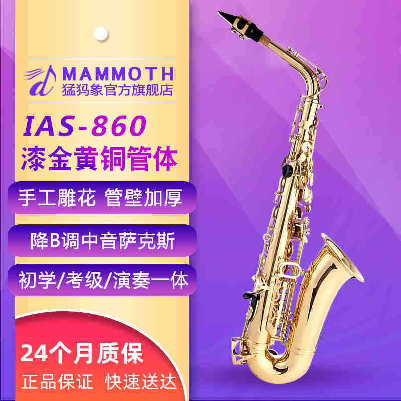 猛犸象中音萨克斯降E调风管乐器漆金管体初学练习乐器|msdalam kategori Alat muzik/Guitar/Piano/Fitting, alat-alat muzik barat, instrumen angin barat, Saxophone - dari Buy2taobao.com untuk memberikan perkhidmatan ejen Taobao profesional membeli