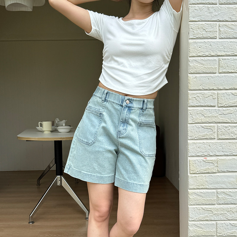香依雅园 2025夏季新款胖MM大码高腰显瘦百搭薄款短裤女56123