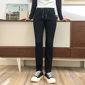 69037 香依雅园 200斤大码 高腰休闲微弹牛仔小脚裤 2025冬季 新款