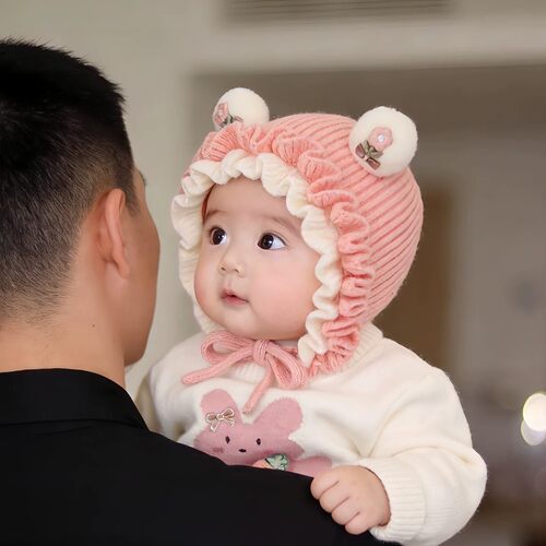 秋冬女童加厚护耳防风公主帽