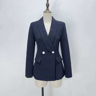 高端工作服职业通勤西服求职季 深蓝色小个子西装 外套面试职业正装