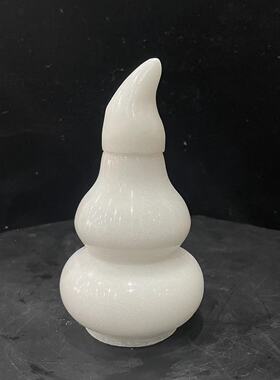 天然葫芦白玉空心摆件家居客厅玄关酒柜办公室电视柜装饰礼品摆设