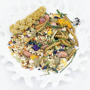 一休家自配粮通心粉沙鼠饲料谷物果蔬大麦虫增重长肉350g仓鼠用品
