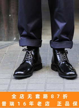 斯普瑞 英产 SANDERS 日本复古军事线Chukka高帮皮鞋1139清仓特价