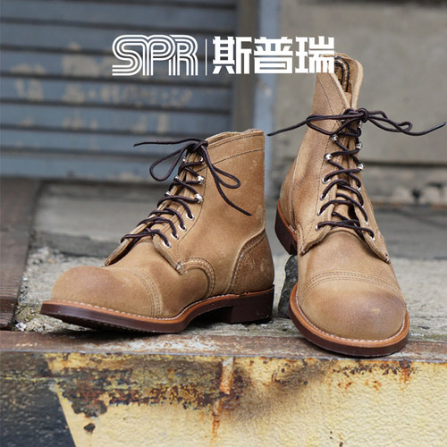 Red Wing红翼8083 男鞋工装靴6寸铁道工经典翻毛皮手工靴菜鸟仓