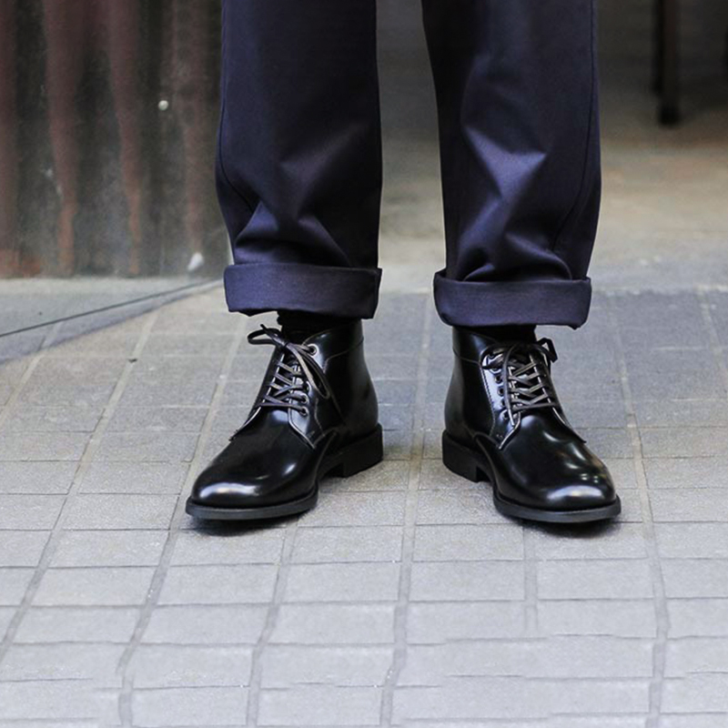 sanders日本复古高帮皮鞋