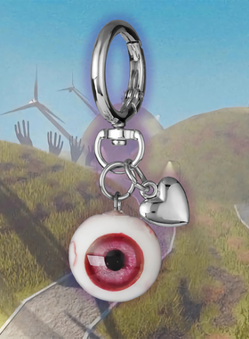 coreland怪核风眼球钥匙扣哥特亚文化眼珠眼睛挂件万圣节包包挂饰