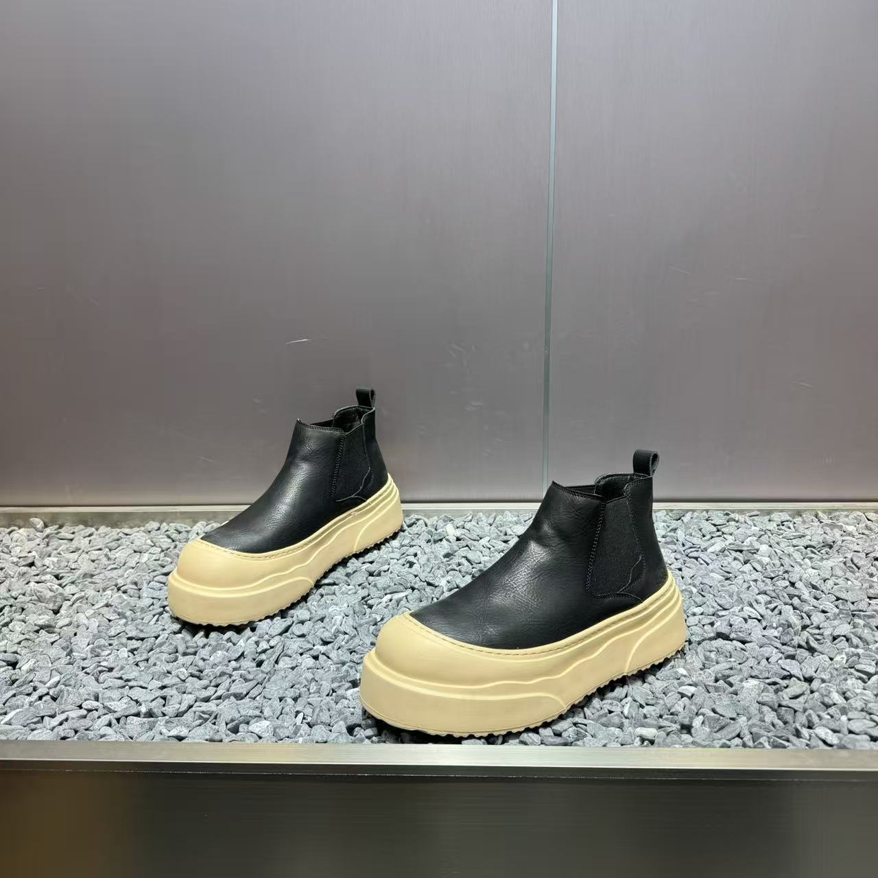 男英伦风马丁靴一脚蹬切尔西靴