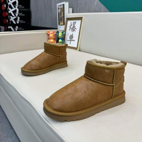 冬季雪地棉保暖防水皮面男女鞋