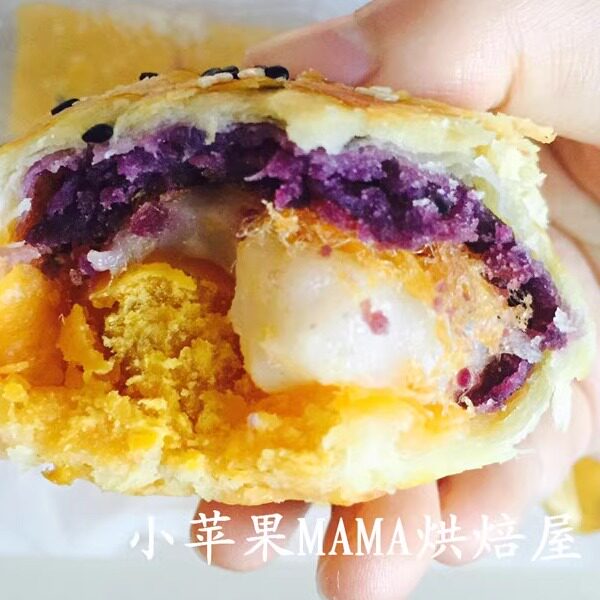 【2盒包邮顺丰】紫薯馅中馅蛋黄酥麻薯肉松豆沙网红