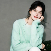 韩系慵懒小清新薄荷奶绿套头毛衣女冬季 外穿圆领软fufu水貂绒针织