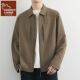 潮宽松休闲翻领极简行政外套男款 夹克2026年春季 工装 东方骆驼男士