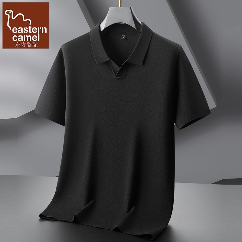 海鸥领半袖针织POL衫男加