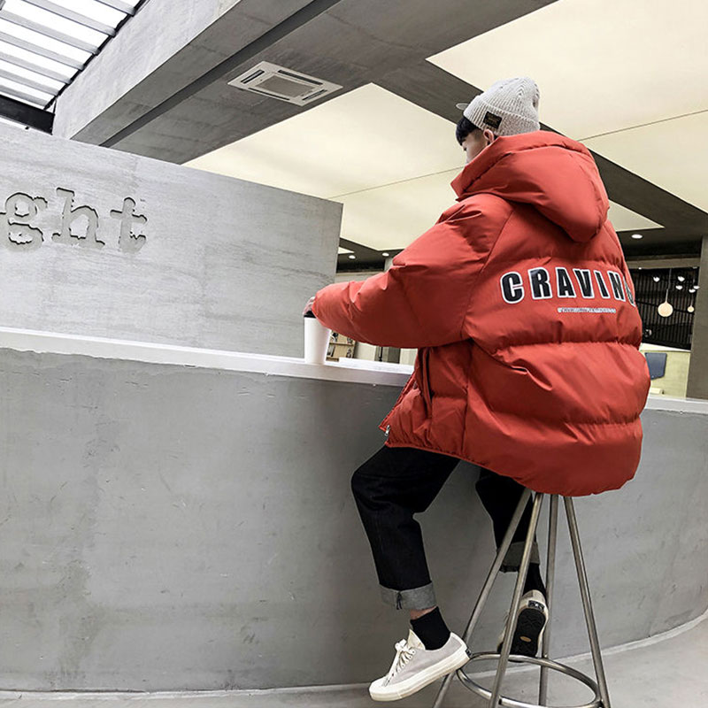 冬季韩版短款棉衣男加厚青少年初中高中学生棉服外套潮帅气面包服