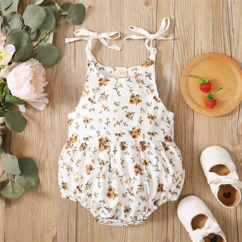 Citgeett Summer Toddler Baby Girls Camisole Bodysuit Flower