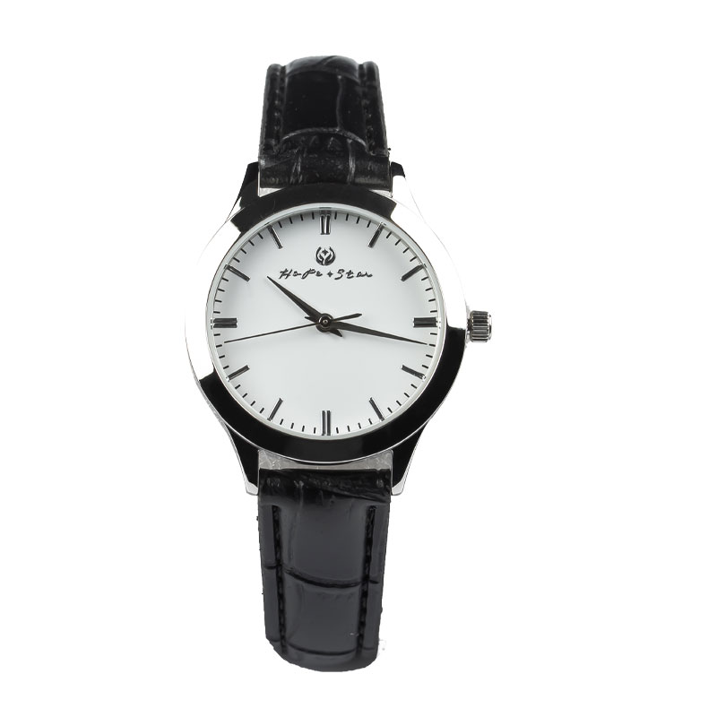 1016希望之星手表进口石英机芯 银壳白面 批花罗马钉 女款